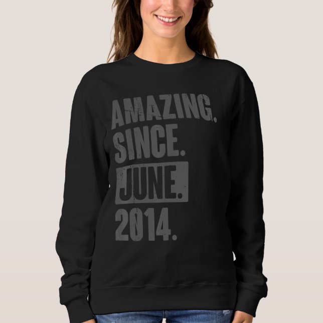 Fantastisk sedan juni 2014 8 år gammal 8:e födelse t shirt (Framsida)