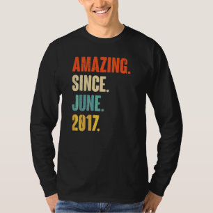 Fantastisk sedan juni 2017 5 år gammal 5:e födelse t shirt