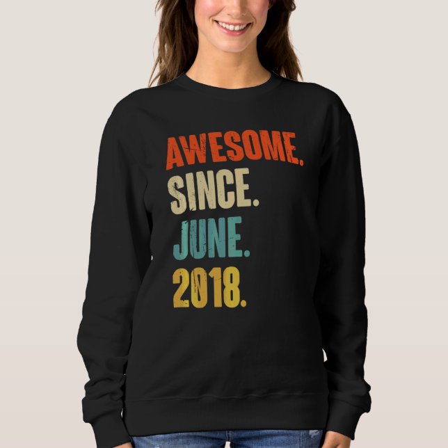 Fantastisk sedan juni 2018 4 år gamla 4e födelseda t shirt (Framsida)