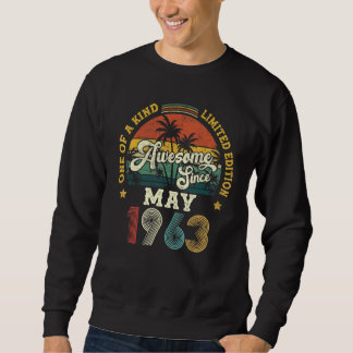 Fantastisk sedan maj 1963 Vintage 59:e födelsedage Lång Ärmad Tröja