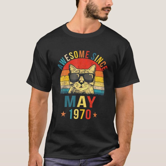 Fantastisk sedan maj 1970 52:e födelsedagsgiften G T Shirt (Framsida)