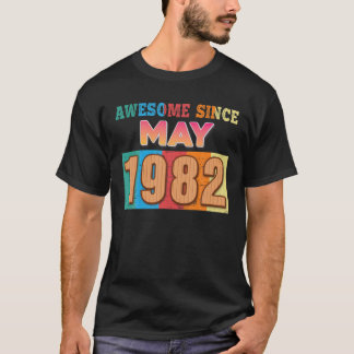 Fantastisk sedan maj 1982 40 år gammal 40:e födels t shirt