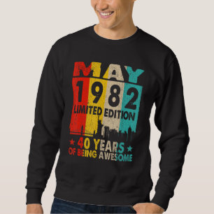 Fantastisk sedan maj 1982, 40:e födelsedag Vintage Lång Ärmad Tröja