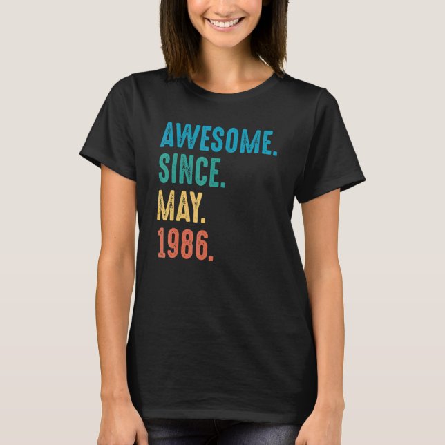 Fantastisk sedan maj 1986 t shirt (Framsida)