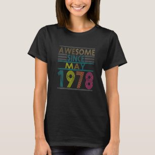 Fantastisk sedan maj fött 1978 Vintage 44:a födels T Shirt