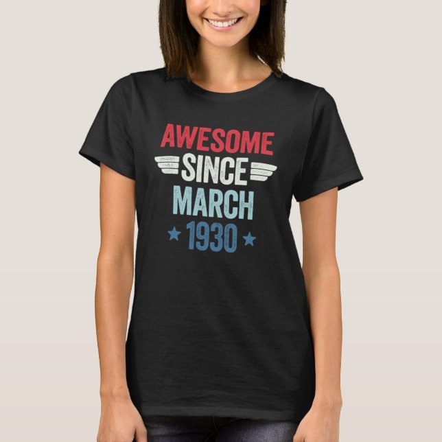 Fantastisk sedan mars 1930 1 t shirt (Framsida)