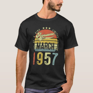 Fantastisk sedan mars 1957 Vintagens 65e födelseda T Shirt