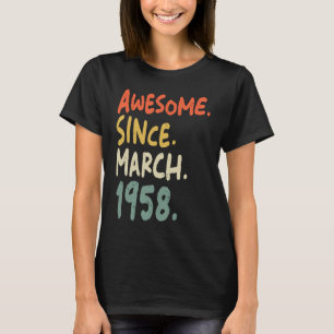 Fantastisk sedan mars 1958 Vintage Färg 64:e bir T Shirt