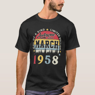 Fantastisk sedan mars 1958 Vintage Retro Birthday T Shirt