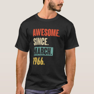 Fantastisk sedan mars 1966 Födelsedag 57:e Dekorat T Shirt