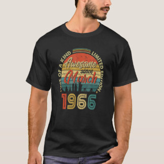 Fantastisk sedan mars 1966 Vintage 56:e födelsedag T Shirt