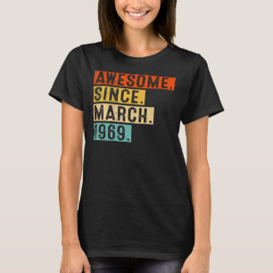 Fantastisk sedan mars 1969 54 år gammal 54:e födel t shirt