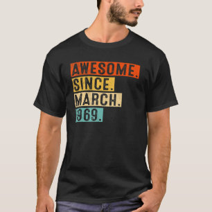 Fantastisk sedan mars 1969 54 år gammal 54:e födel t shirt