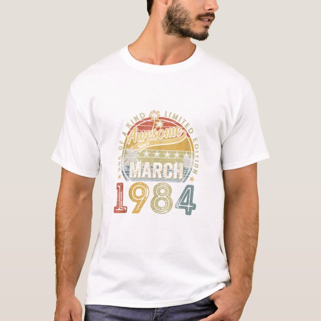 Fantastisk sedan mars 1984 t shirt (Framsida)