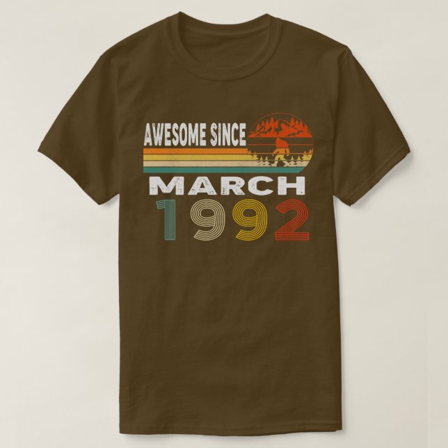 Fantastisk sedan mars 1992 t shirt (Design framsida)