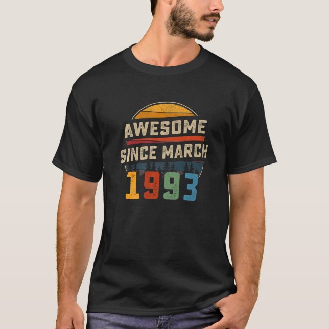 Fantastisk sedan mars 1993 30års födelsedag 30 år  t shirt (Framsida)