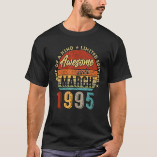 Fantastisk sedan mars 1995 Vintage 27:e födelsedag T Shirt