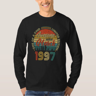 Fantastisk sedan mars 1997 Vintage 25:e födelsedag T Shirt