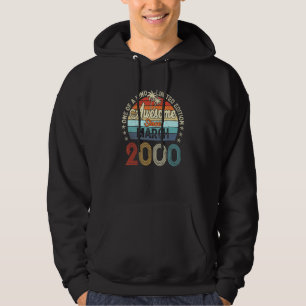 Fantastisk sedan mars 2000 Vintage 22:a födelsedag Hoodie