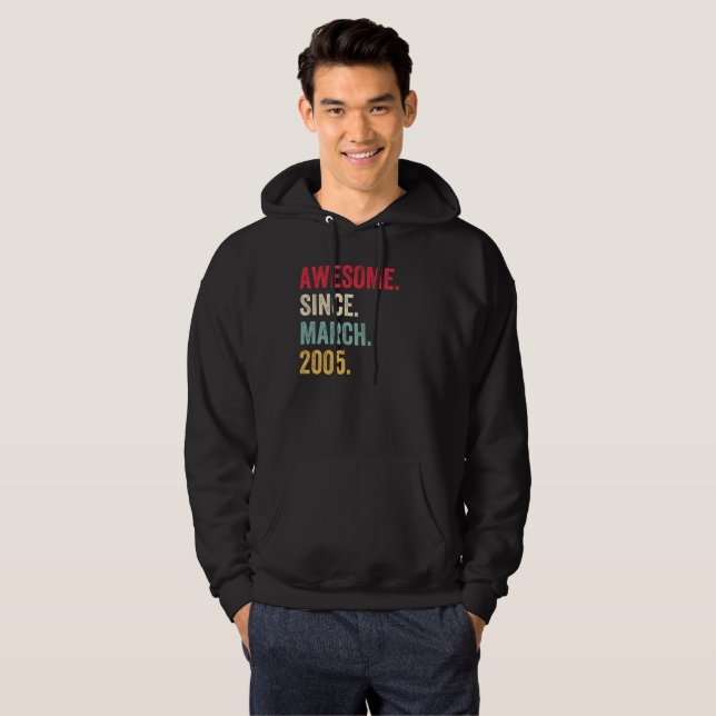 Fantastisk sedan mars 2005 hoodie (Hel framsida)