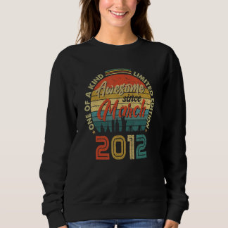 Fantastisk sedan mars 2012 Vintage 10:e födelsedag T Shirt