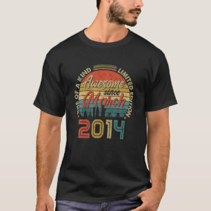 Fantastisk sedan mars 2014 Vintage 8:e födelsedage T Shirt