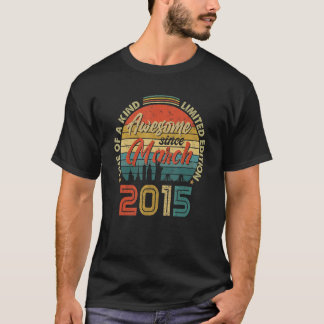 Fantastisk sedan mars 2015 Vintage 7:e födelsedag T Shirt