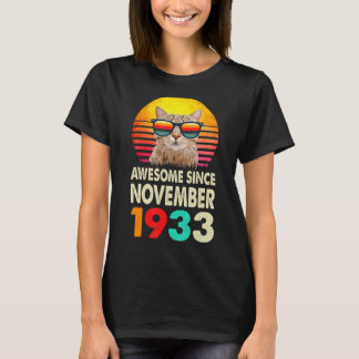 Fantastisk sedan november 1933 89:e födelsedagsdag t shirt