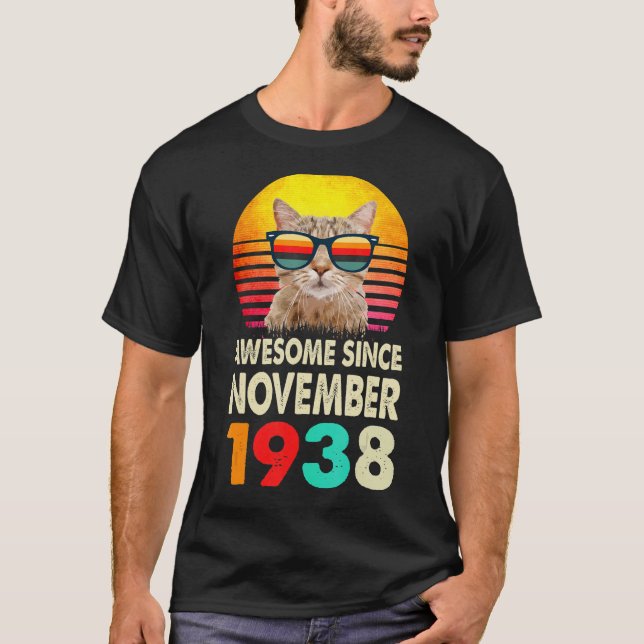 Fantastisk sedan november 1938 84:e födelsedagsdag t shirt (Framsida)