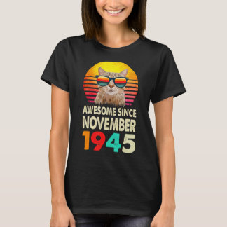Fantastisk sedan november 1945 77:e födelsedagsdag t shirt