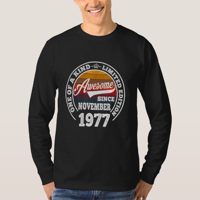 Fantastisk sedan november 1977 45:e födelsedagen 4 t shirt (Framsida)