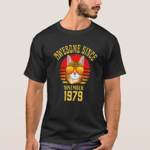 Fantastisk sedan november 1979 43:e födelsedagskat t shirt