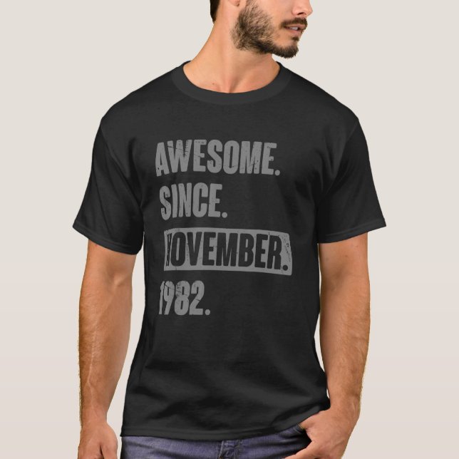 Fantastisk sedan november 1982 40 år gammal 40:e f t shirt (Framsida)