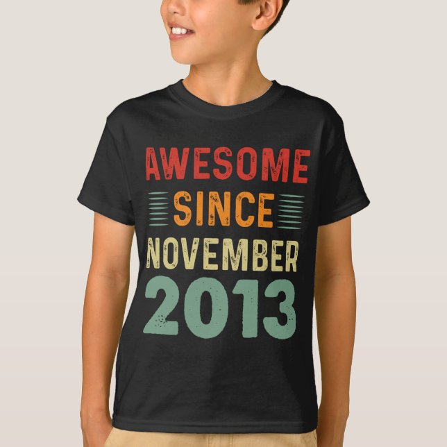 Fantastisk sedan november 2013 Vintage födelsedag T Shirt (Framsida)