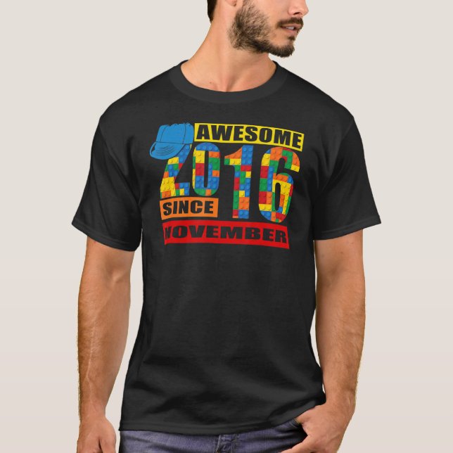 Fantastisk sedan november 2016 6-årsjubileum t shirt (Framsida)
