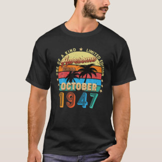 Fantastisk sedan oktober 1947 75:e födelsedag Begr T Shirt