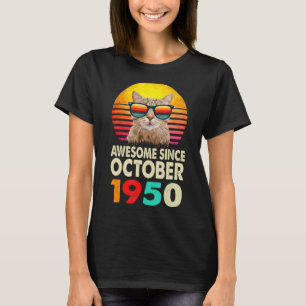 Fantastisk sedan oktober 1950 72:a födelsedagen Ca T Shirt