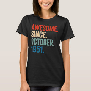 Fantastisk sedan oktober 1951 71:a födelsedagen 71 t shirt