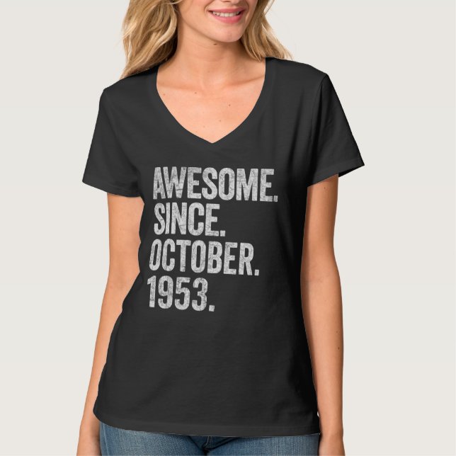 Fantastisk sedan oktober 1953 69:e födelsedagen 69 t shirt (Framsida)