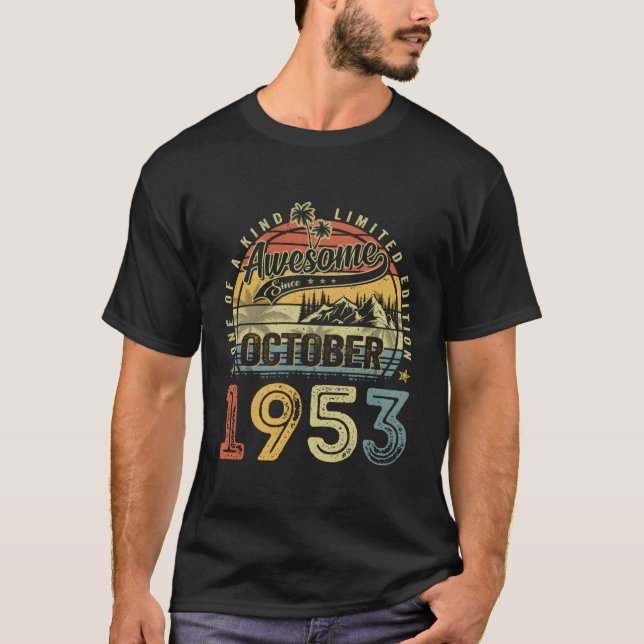 Fantastisk sedan oktober 1953 70 70 t shirt (Framsida)