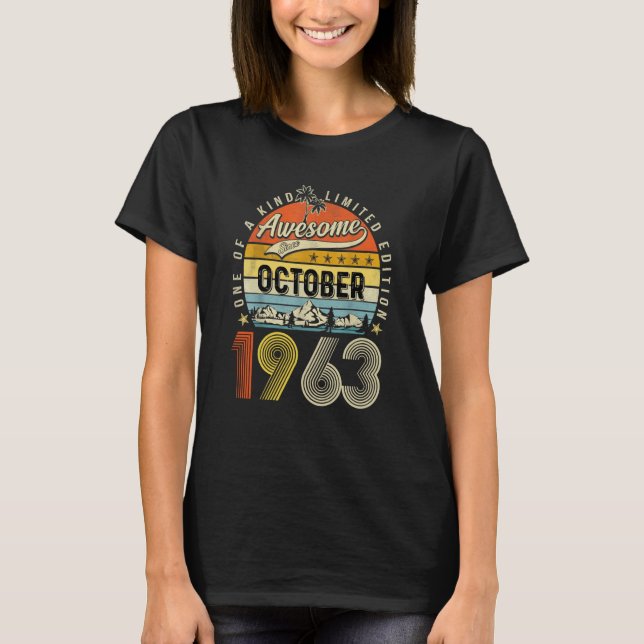 Fantastisk sedan oktober 1963 60 år t shirt (Framsida)