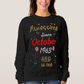 Fantastisk sedan oktober 1963 Födelsedagsblommor 1 T Shirt