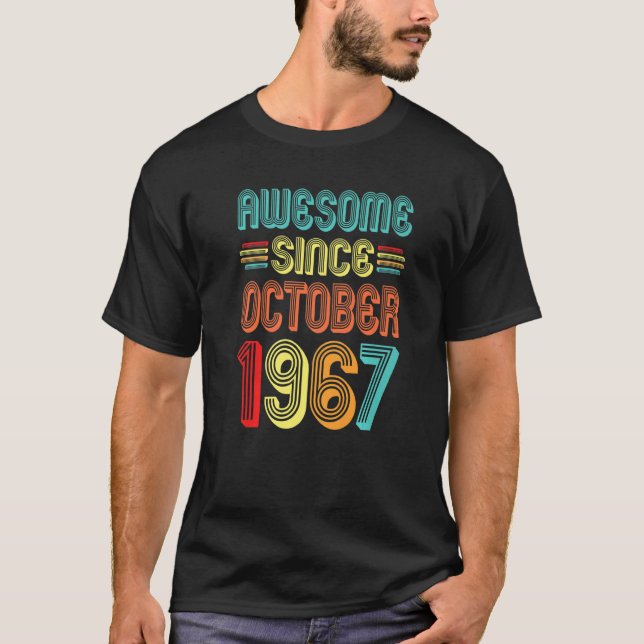 Fantastisk sedan oktober 1967 Retro 55 år gammal 5 T Shirt (Framsida)