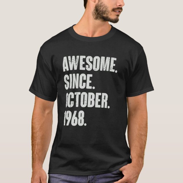 Fantastisk sedan oktober 1968 54 år gammal 54:e fö t shirt (Framsida)