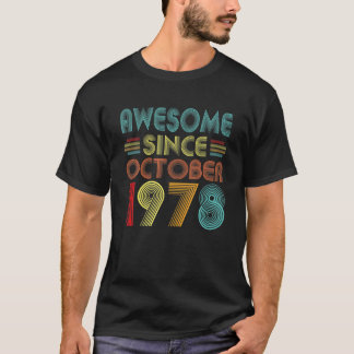 Fantastisk sedan oktober 1978 44 år gammal Vintage T Shirt