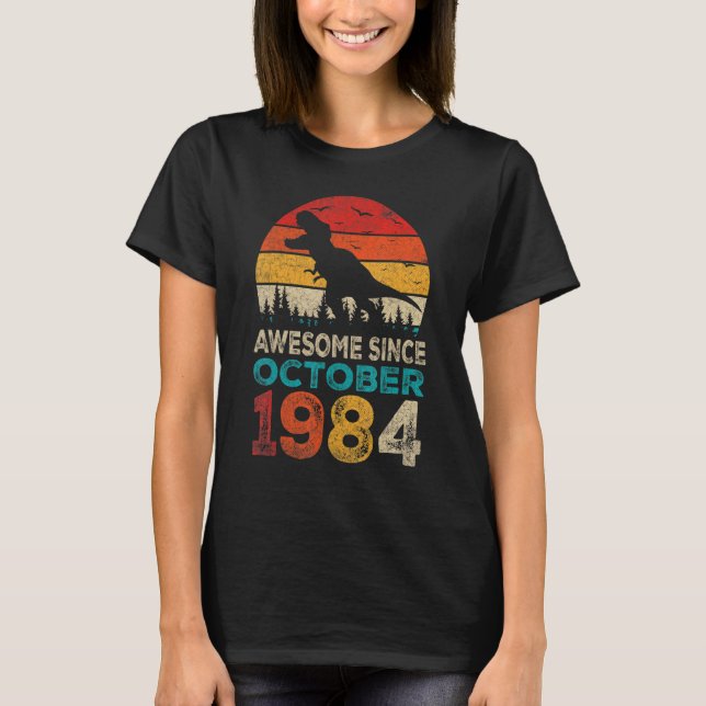 Fantastisk sedan oktober 1984 38:e födelsedagspojk t shirt (Framsida)