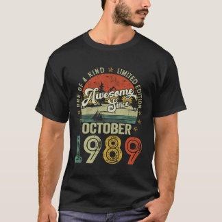 Fantastisk sedan oktober 1989 Vintage Retro 36-års T Shirt