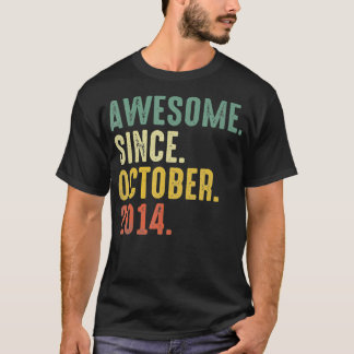 Fantastisk sedan oktober 2014 7:e-födelsedag 7 år t shirt