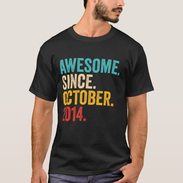 Fantastisk sedan oktober 2014 8:e födelsedagen 8 å t shirt (Framsida)