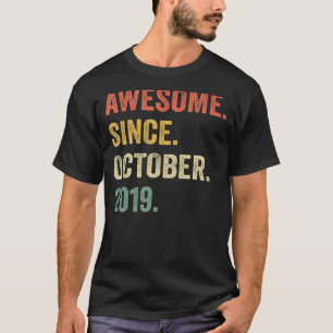 Fantastisk sedan oktober 2019 Tredje födelsedagen T Shirt